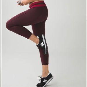 Lululemon Give Me Qi Bordeaux/Cranberry Crop 6